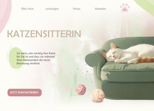 Сайт кото-няни в Берлине