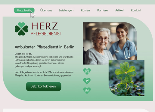 Корпоративный сайт Амбулаторной помощи в Берлине