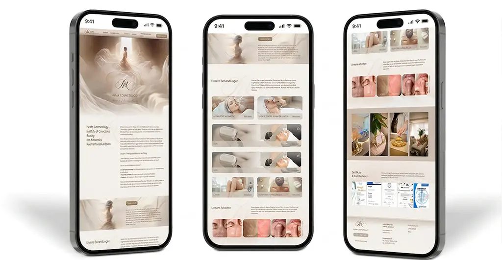 Логотип, сайт Студии косметологии в Берлине