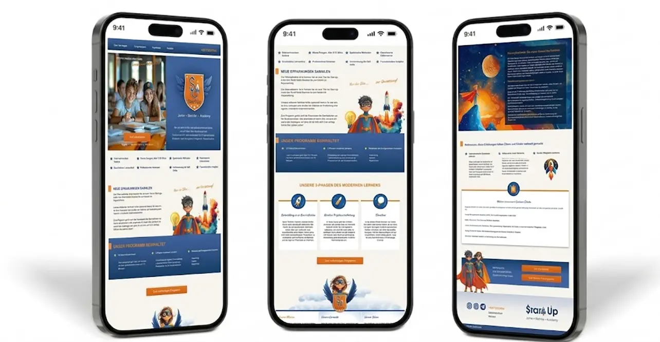 Cайт Бизнес-школы для детей  в Берлине