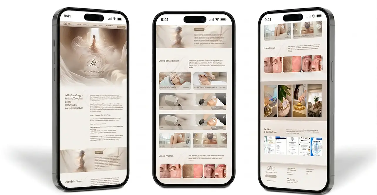 Логотип, сайт Студии косметологии в Берлине