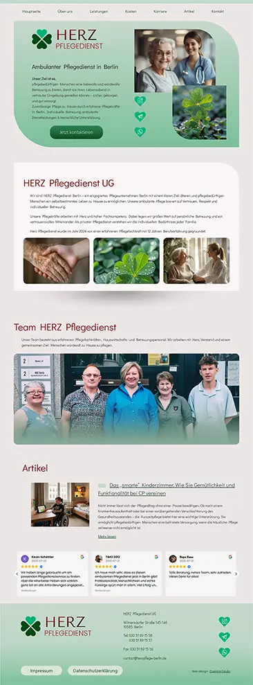 Корпоративный сайт Амбулаторной помощи в Берлине