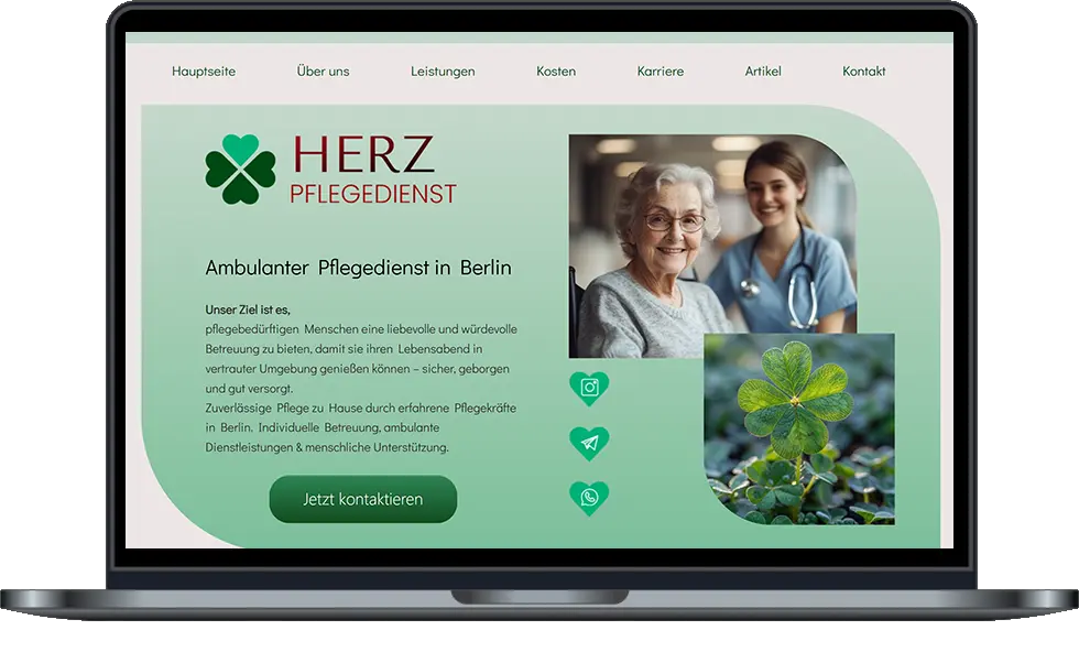 Корпоративный сайт Амбулаторной помощи в Берлине