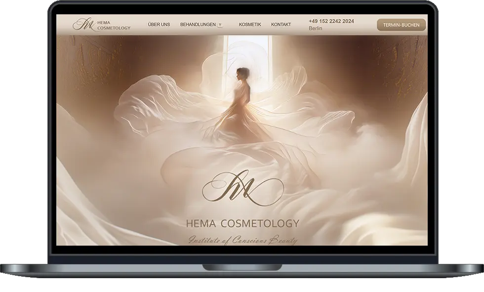 Логотип, сайт Студии косметологии в Берлине