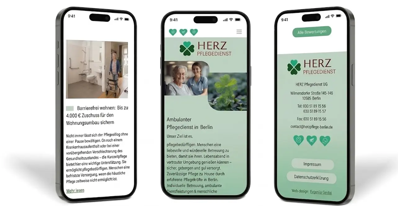 Корпоративный сайт Амбулаторной помощи в Берлине